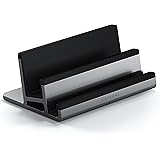 Satechi デュアル バーティカル アルミニウム スタンド (MacBook Pro/Air, iPad Proなどノートパソコン、タブレット、スマートフォン対応)