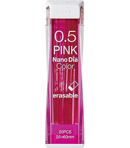 Amazon.co.jp: 三菱鉛筆 消せるカラー芯 ナノダイヤカラー 0.5 ピンク