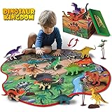 GILOBABY 恐竜おもちゃ 恐竜フィギュア 2IN1恐竜 おもちゃ マット 収納ボックス 恐竜遊び リアルな恐竜おもちゃ 樹木 ロック 創造できる恐竜公園 女の子 男の子 おもちゃ 知育玩具 子供の誕生日ギフト 祝いプレゼント 保育園教具