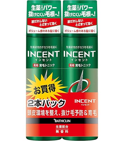 Amazon | バスクリン インセント 育毛トニック 無香料 190Gペア