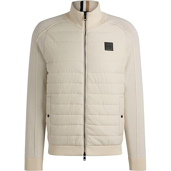 BOSS アイボリー パデッドジャケット HUGO BOSSホワイトMenジャケット