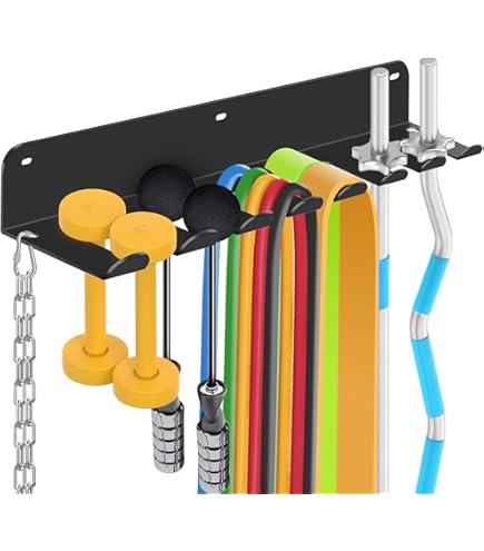 Amazon.co.jp: Lovind 水平バーベルラック バー4本ホルダー 壁掛け