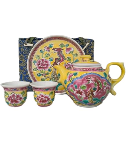 骨董品　食器　セット Amazon | プラナカン食器 ティーセット 四角 （ピンク） [並行
