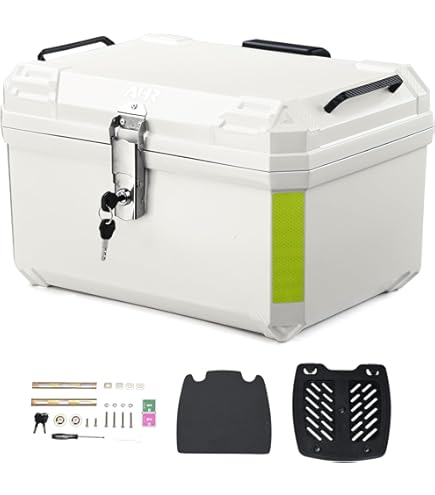 Amazon | デリバリーボックス 98L白 バイク ヤマハギアラゲージ リア