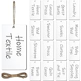 16 Pieces Acrylic Basket Tags Acrylic Organizer Hanging Labels for Storage Bins Writable Tags Display Label Marking Strung Ta