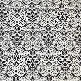 SheetWorld Fitted Cradle Sheet - Black Damask - Made In USA by sheetworld