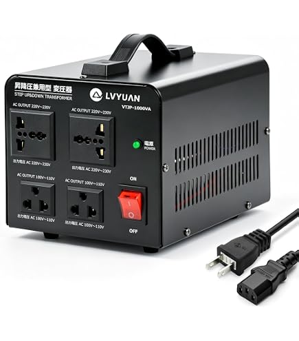 海外用変圧器120V 1500w ２個セット　コンセント二口 Amazon.co.jp: 【LVYUAN】 1500W 海外国内両用型変圧器 100V/110V-220V