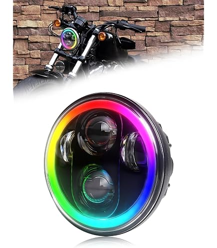 Amazon | Ranzek バイク ダブル LEDヘッドランプ 5 3/4