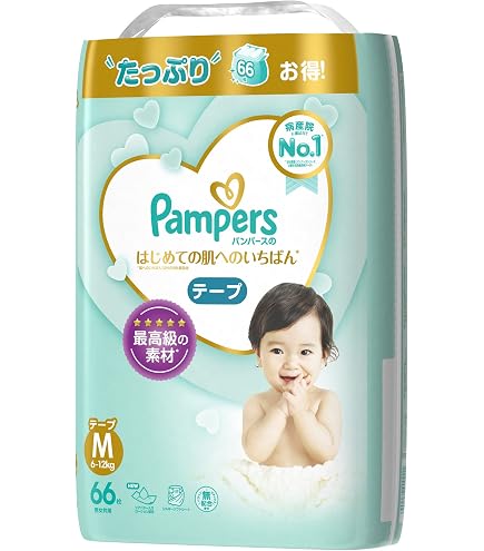Amazon | パンパース オムツ テープ はじめての肌へのいちばん M(6