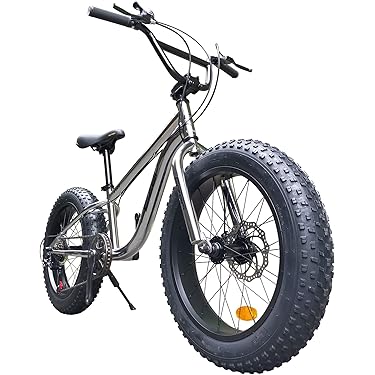 ファットバイク 20インチ Wディスクブレーキ 3D立体フレーム シマノ7段変速 楽天市場】ファットバイク ビーチクルーザー 自転車 20インチ