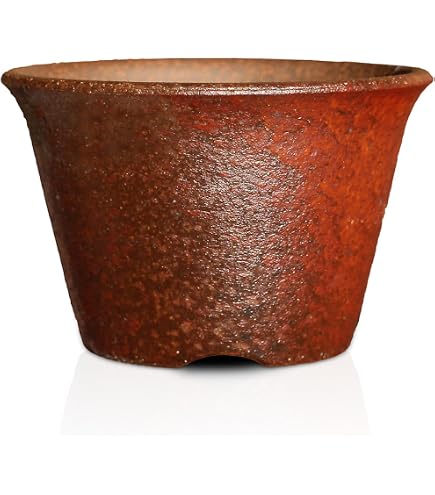 盆栽鉢　常滑焼　丸鈴型足付　10号　8号　落款勝山窯造　二枚組 Amazon.co.jp: 盆栽鉢 常滑焼 丸鈴型足付 10号 8号 落款勝山窯造 二枚
