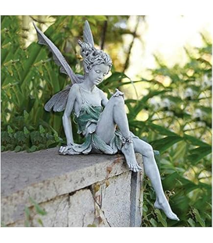Amazon | Jinmoioy ガーデン 妖精 置物 天使 彫刻 花の妖精 庭の像