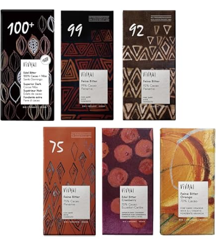 Amazon | ViVANI ｵｰｶﾞﾆｯｸ ﾀﾞｰｸﾁｮｺﾚｰﾄ75％×5個 JAN：4044889002713