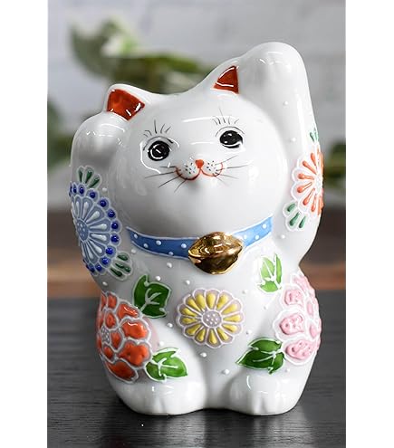 Amazon.co.jp: 五彩 九谷焼 3号招き猫 パンダ (左手) : ホーム＆キッチン