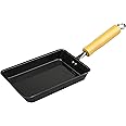 パール金属 燕三条製 鉄 卵焼き フライパン IH対応 玉子焼き器 The鉄 HB-2408ブラック卵焼き フライパン 12×19cm