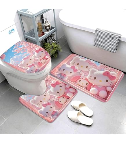 Amazon｜ハローキティ トイレマット 足元マット セット 3点セット 便座