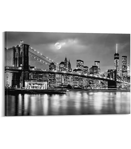 Amazon.co.jp: ブルックリンブリッジ ニューヨーク市 NYC 夜の