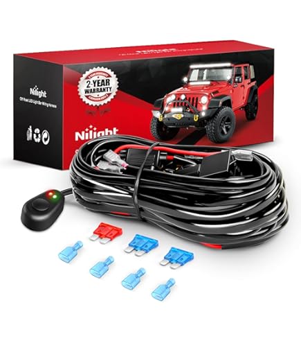 Amazon.co.jp: LEDライトバー配線ハーネスキット4リード12Vオンオフ