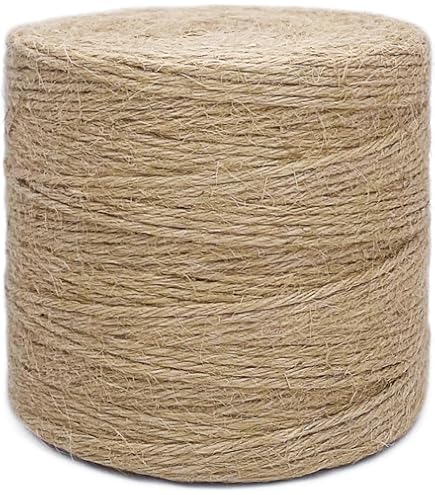 6Mm Jute Twine String, 164 Feet 4 Ply Thick Heavy Duty Twine Rope For