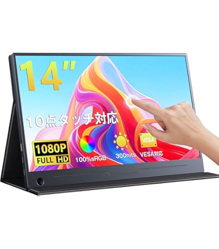 Amazon.co.jp: モバイルモニター 14.1 インチ タッチパネル ポータブル