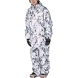 Amazon ワンピース式スキーウェア スノーボードウェア メンズ つなぎ トレイ便利 黒 白 Mous One スポーツ アウトドア