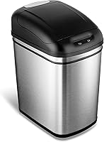 NINESTARS DZT-24-1 The Original Touchless Automatic Motion Sensor Trash Can, 6.3 Gal. / 24 L, Stainless Steel