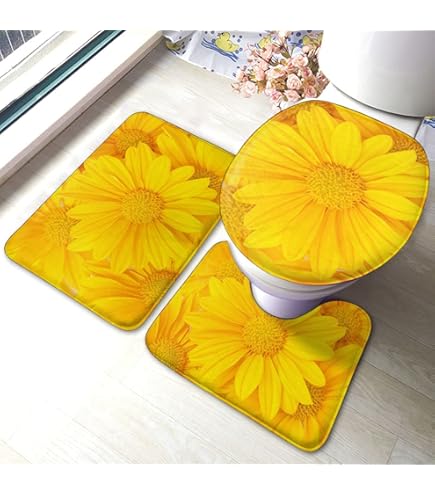 Amazon｜となりのトトロ ねこバス トイレマット セット 4点 イエロー