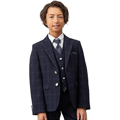 Wonder Factory✨️フォーマルスーツ ベスト付き 颯爽❁ 150 WF BY WANDER FACTORY フォーマル キッズ 男の子 卒業式 小学校 140