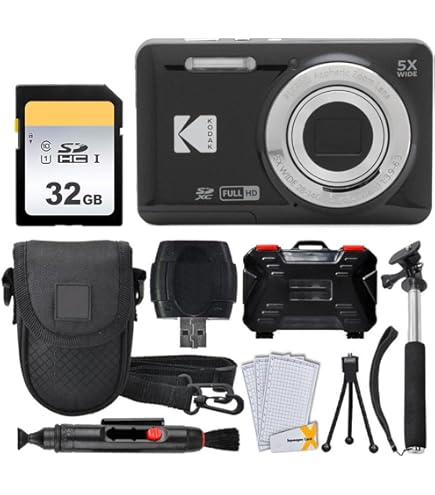 Amazon | Kodak PIXPRO FZ55 デジタルカメラ(ブルー) + 32GB メモリー