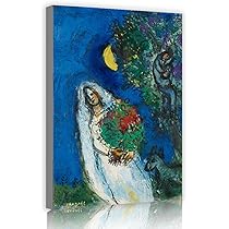 Marc Chagall、La Lune noire、超希少画集より、新品額装付 マルク・シャガール、ニンフたちの洞窟、希少画集画、新品高級額