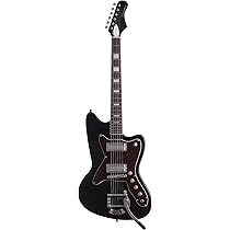 Amazon | Silvertone Classic 1478 BK エレキギター, Gloss black  