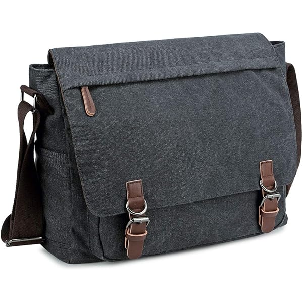 Retro Canvas Shoulder Bag Military Satchel Haversack Messenger - Foto 12