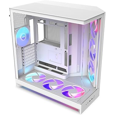 ホワイト PCケース＆1050W電源＆RGBファン NZXT PCケースファン｜高風量RGBファン & 静圧ファン