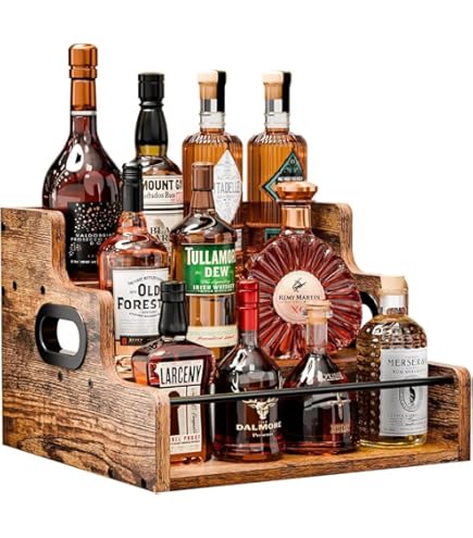 Amazon｜ホームアクリル照明付きボトルディスプレイ、 LED ライト付き