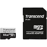 Transcend 高耐久 microSDカード 64GB UHS-I U1 Class10 ドライブレコーダー セキュリティカメラ用 SDカード変換アダプタ付 TS64GUSD350V