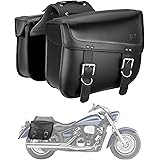 KEMIMOTO バイク サイドバッグ 防水 サイドバッグ レブル250 ADV150 スクーター 汎用 バイク サドルバッグ 2PC 大容量30Ｌ ツールバッグ 収納 耐久性 ブラック