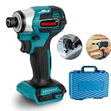 ONEVAN インパクトドライバー 18v マキタのバッテリー対応可能 240Nmトルク 5段階切り替 高回転 無段変速 正逆転切替 単発自動停止 LEDライト機能付き 小型 電動インパクトドライバー 軽量 インパクト ドライバー 小型インパクトドライバー (本体のみ バッテリー別売り) (本体)