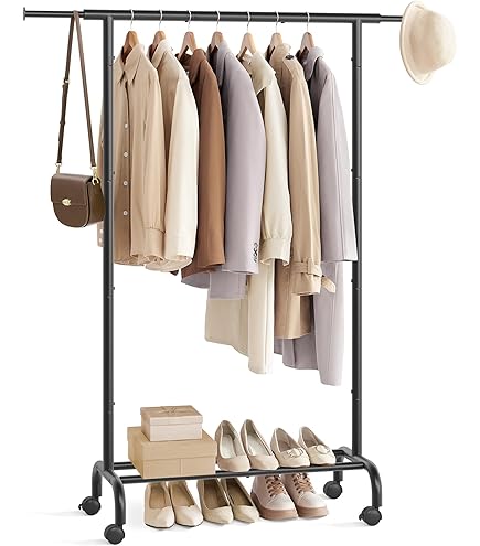 【新着商品】Sakugi 洋服ハンガーラック シングルロッド スリム＆頑丈 大容 新着商品】Sakugi 洋服ハンガーラック シングルロッド スリム＆頑丈 大