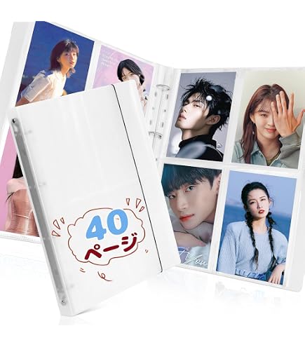 Amazon | 写真ホルダー ブロマイド収納 L判対応 4ポケット完備 両面