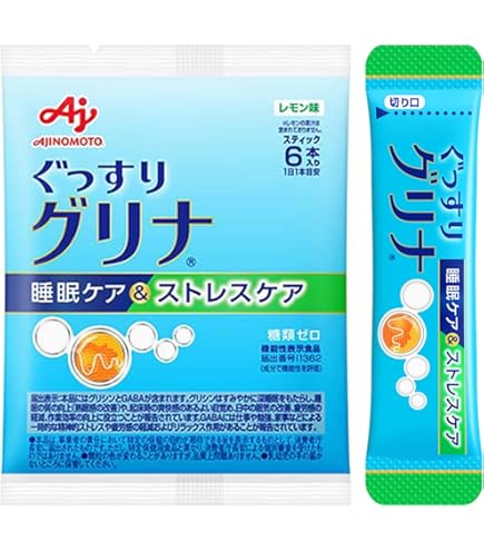 グリナ　〖60本〗 Amazon.co.jp: 味の素 グリナ 睡眠ケア 6本入袋 グリシン 睡眠 サプリ