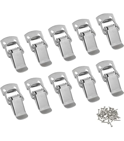 Swpeet 60-Piece Acrylic Hinge & Hasp Kit – Mini Clear Hinges, Lock Buckles & Folding Hinges For Jewelry Boxes, Cabinets, Light-Duty DIY Projects