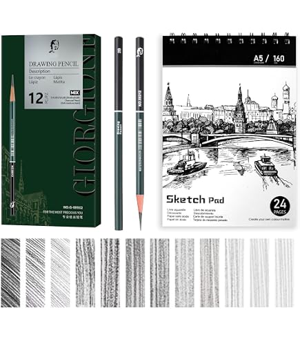 Amazon.co.jp: Roseelf デッサン用鉛筆 スケッチ鉛筆 画材セット 木炭