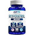 Resveratrol Capsules 1000mg Serving - 180 Capsules - Full 3 Month Supply - Antioxidant Trans Resveratrol Supplement Helps Sup