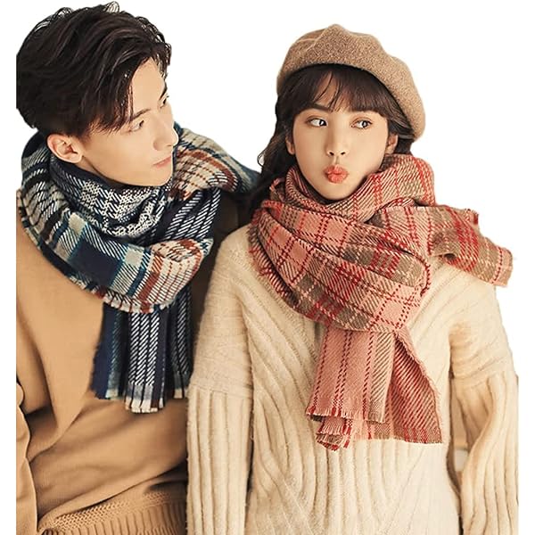Amazon | [レモンツリーセブン] チェック柄 マフラー カップル