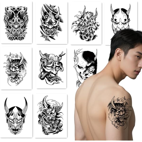 Amazon.co.jp: puikko タトゥーシール 般若・小 : ファッション