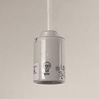 1灯用 陶器製 モーガルソケット ペンダント器具 キャブタイヤコード 白 50cm 白熱灯 LED電球対応 日本製