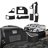 Cartist アルファード40系 ヴェルファイア40系 に適用 キックガード トリムカバー ラゲッジルームガード プロテクター 保護カバー ALPHARD VELLFIRE 40系 2023年6月～現行 車種専用設計 トリムカバー 汚れ防止 キズ防止 蹴り防止 アクセサリー 内装 カスタム ハーツ PUレザー 6PCSセット（ブラック）