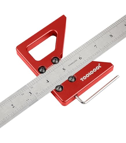 Center Finder & Marking Gauge – Aluminum Alloy 45-Degree Angle Scribe Tool For Woodworking, Fits Material Up To 58mm Thick