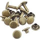 イチネンアクセス ファミリーツール(FAMILY TOOL) 両面カシメ 大 (頭径9mm×足長12.5mm) アンティークゴールド 20組入 56309