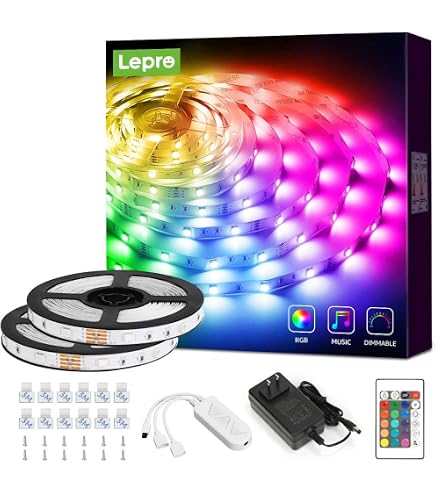 Amazon | Lepro ledテープライト RGBIC搭載 虹色 MagicColor 流れる